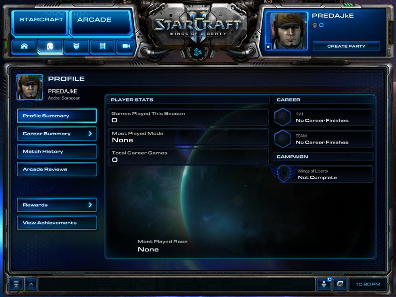 StarCraft II: Торговый ряд (1.5.0) Бета - статистика игрока